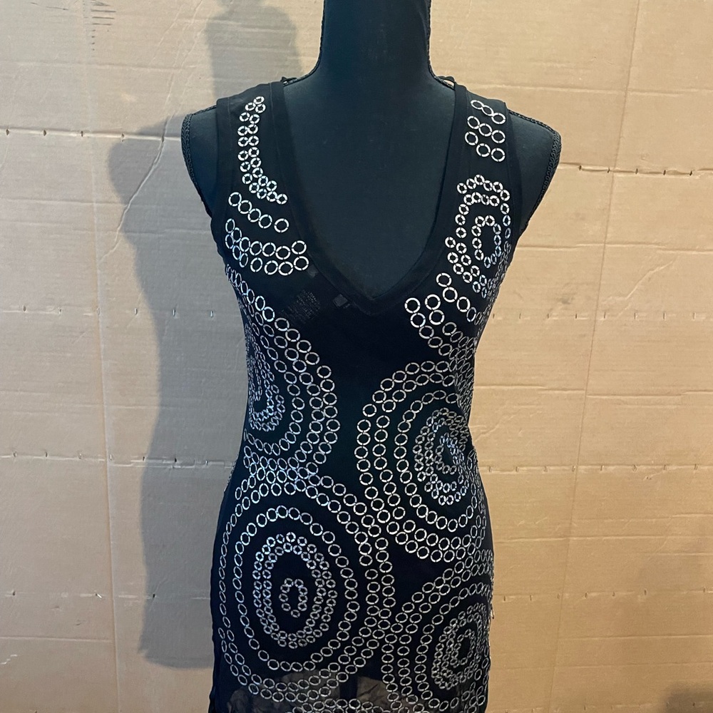 Arden B. Black Mesh Dress